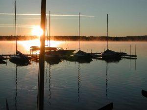 waterfront at sunrise