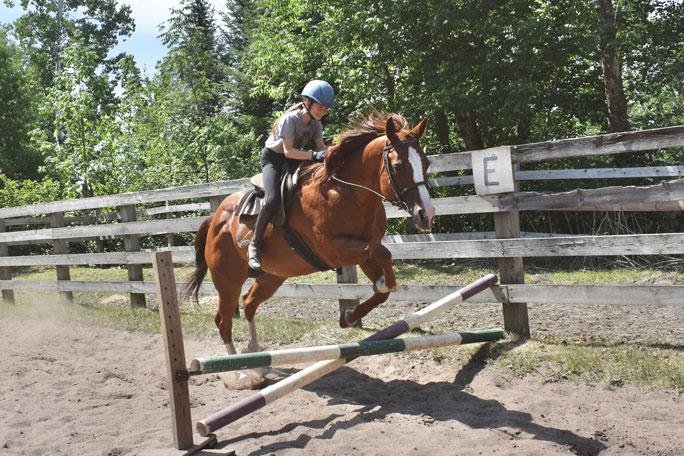 More advance horseback riding skills include jumping