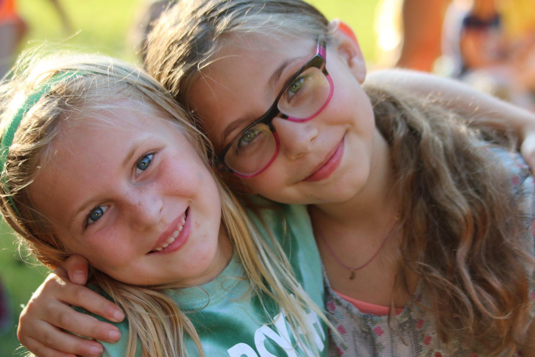 Two girls at Kamaji Girls Camp in Minnesota