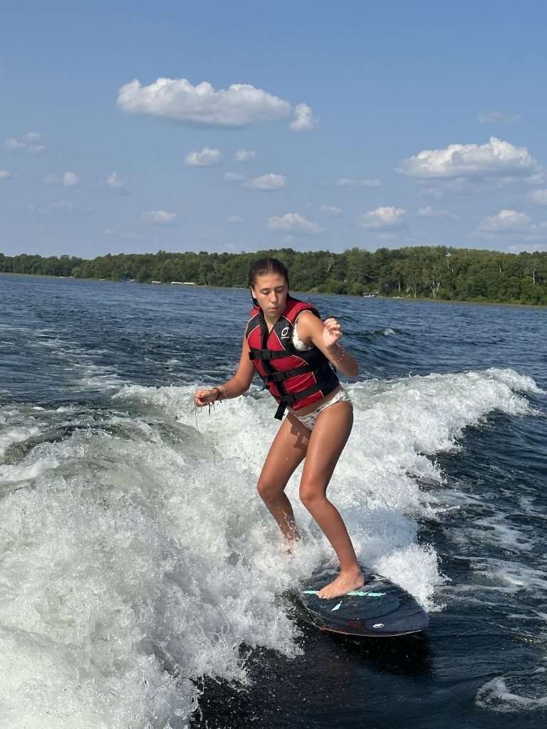 Enjoying water sports at summer camp in Minnesota